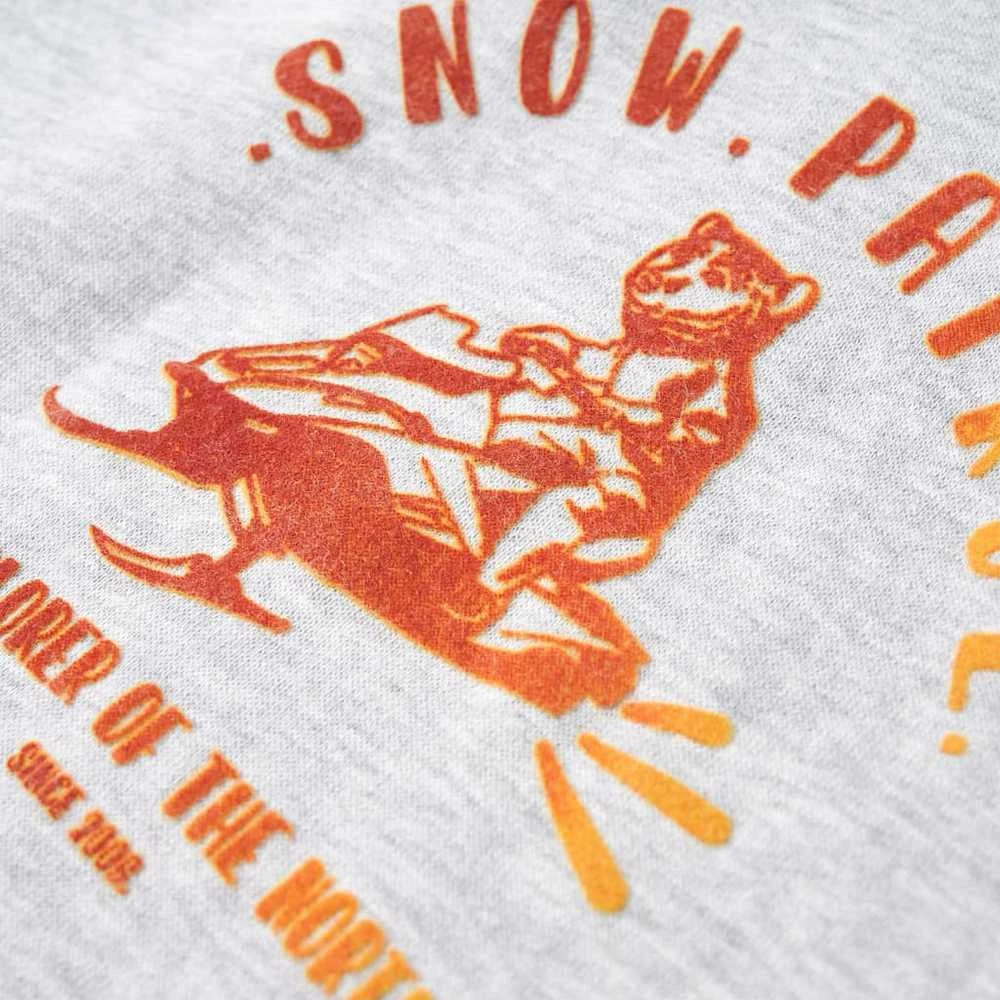 Vaikiškas sportinis megztinis su gobtuvu, pilkas/oranžinis, 104 dydžio