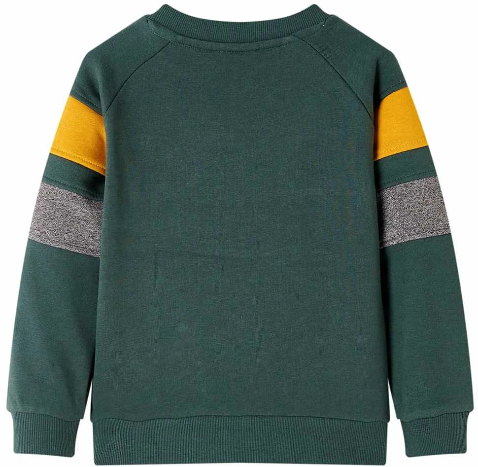 Vaikiškas sportinis megztinis, tamsiai žalios spalvos, 128 dydžio