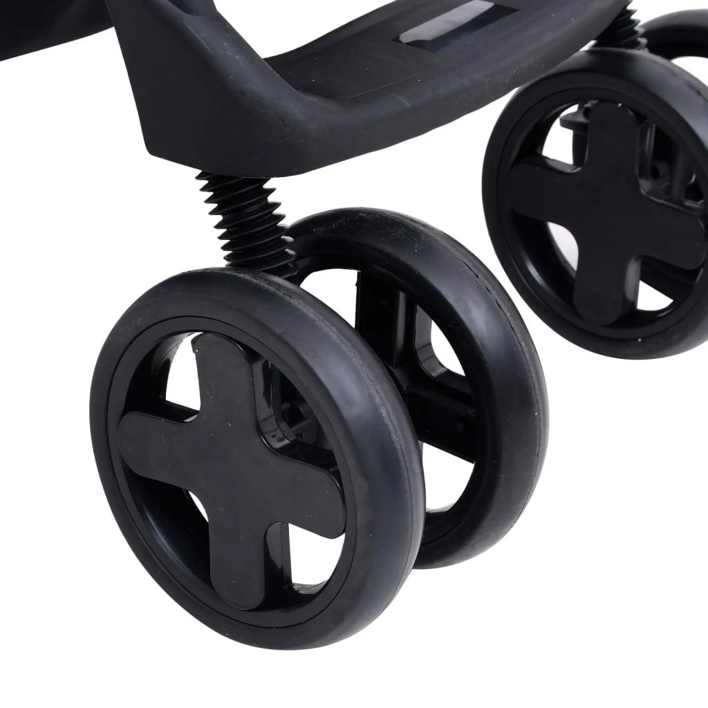 Vaikiškas vežimėlis 3-1, tamsiai pilkas/juodas, plienas