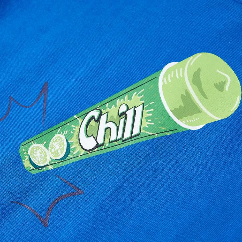 Vaikiški marškinėliai, ryškiai mėlynos spalvos, 128 dydžio
