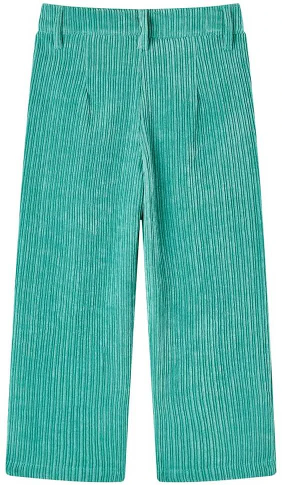 Vaikiškos kelnės, mėtinės žalios spalvos, velvetas, 128 dydžio