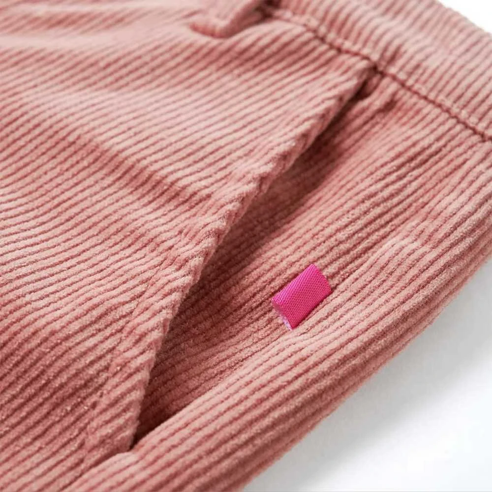 Vaikiškos kelnės, sendintos rožinės spalvos, velvetas, 116 dydžio