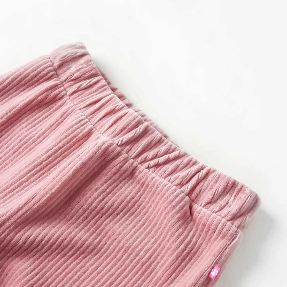 Vaikiškos kelnės, šviesiai rožinės spalvos, velvetas, 128 dydžio