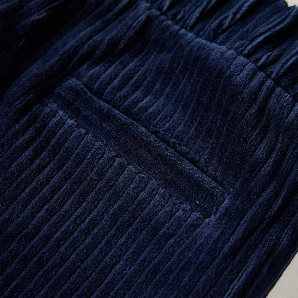 Vaikiškos kelnės, tamsiai mėlynos spalvos, velvetas, 128 dydžio