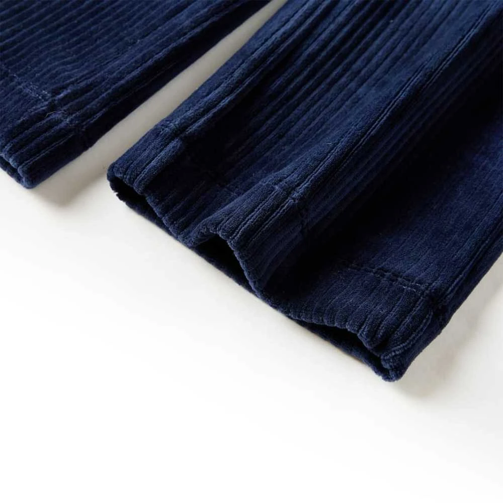 Vaikiškos kelnės, tamsiai mėlynos spalvos, velvetas, 128 dydžio