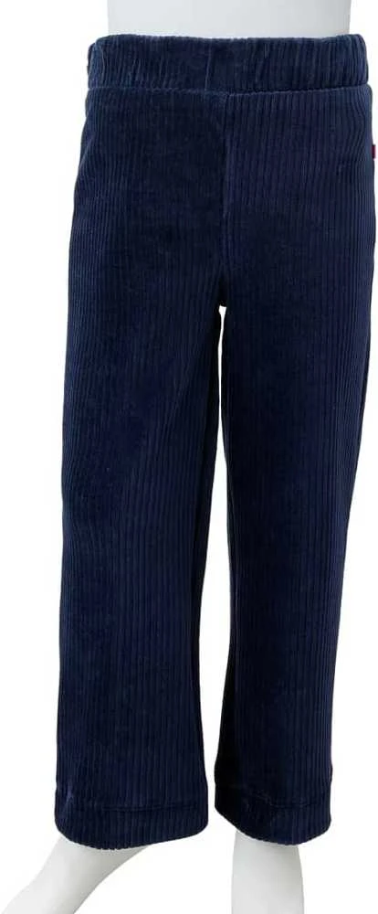 Vaikiškos kelnės, tamsiai mėlynos spalvos, velvetas, 128 dydžio
