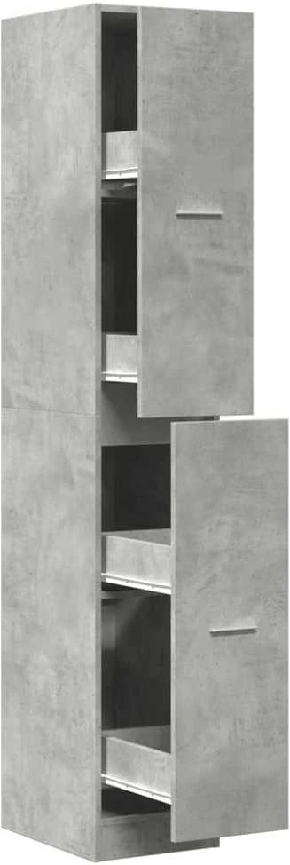 Vaistų spintelė, betono pilkos spalvos, 30x41x174,5cm, mediena