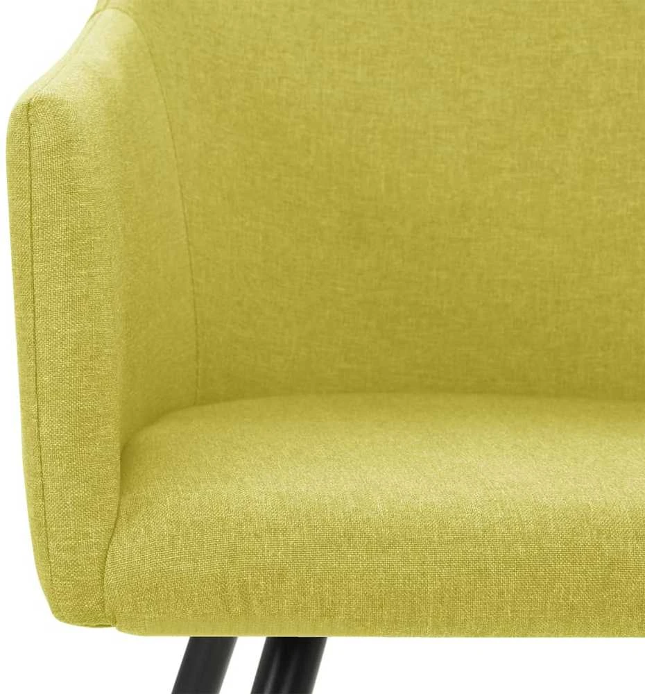 Valgomojo kėdės, 2vnt., žalios spalvos, audinys