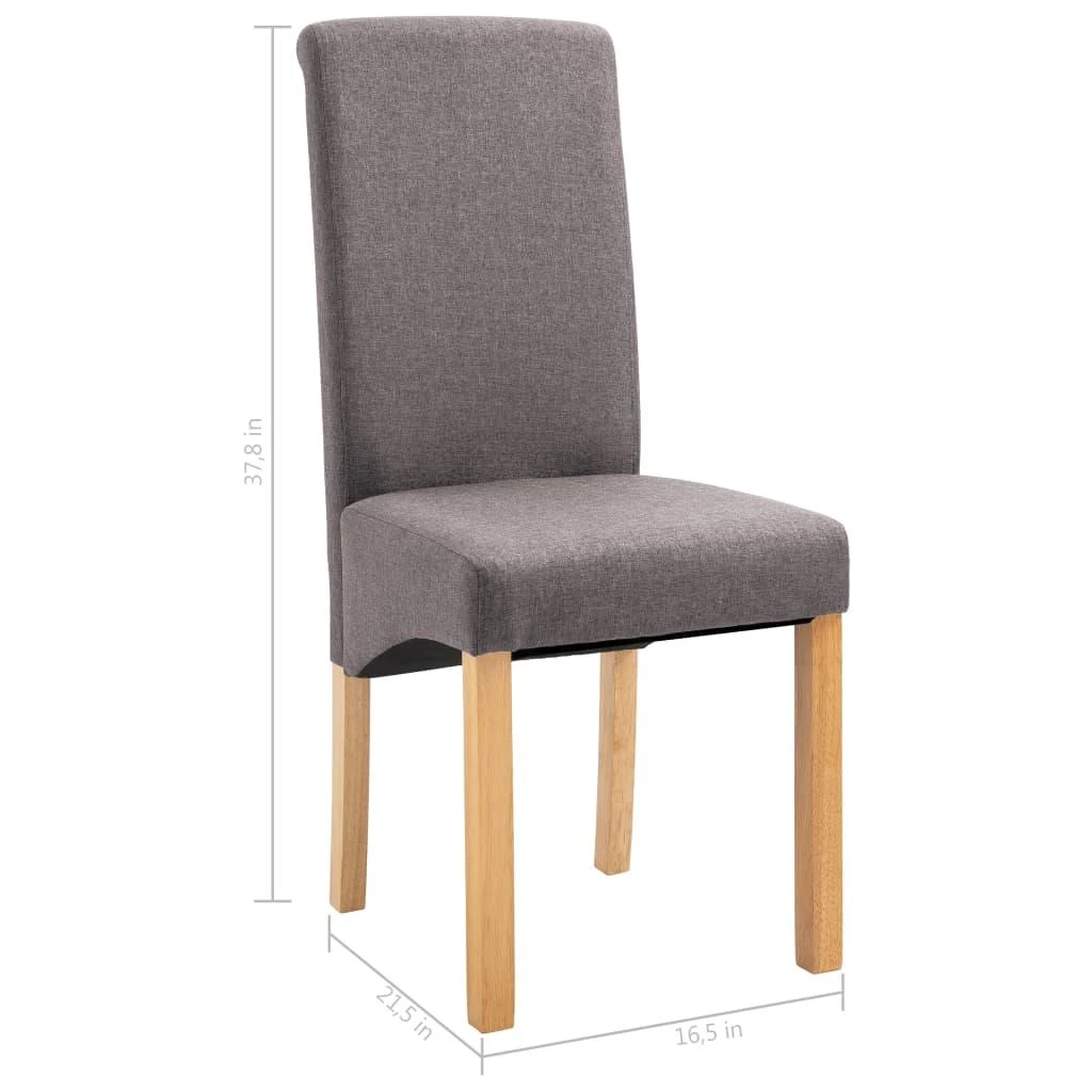 Valgomojo kėdės, 4vnt., taupe spalvos, audinys