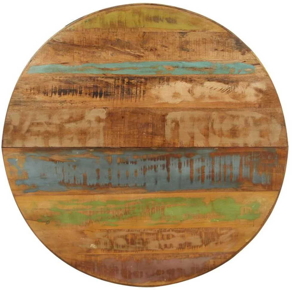 Valgomojo stalas, 100x100x75cm, perdirbta mediena, apskritas