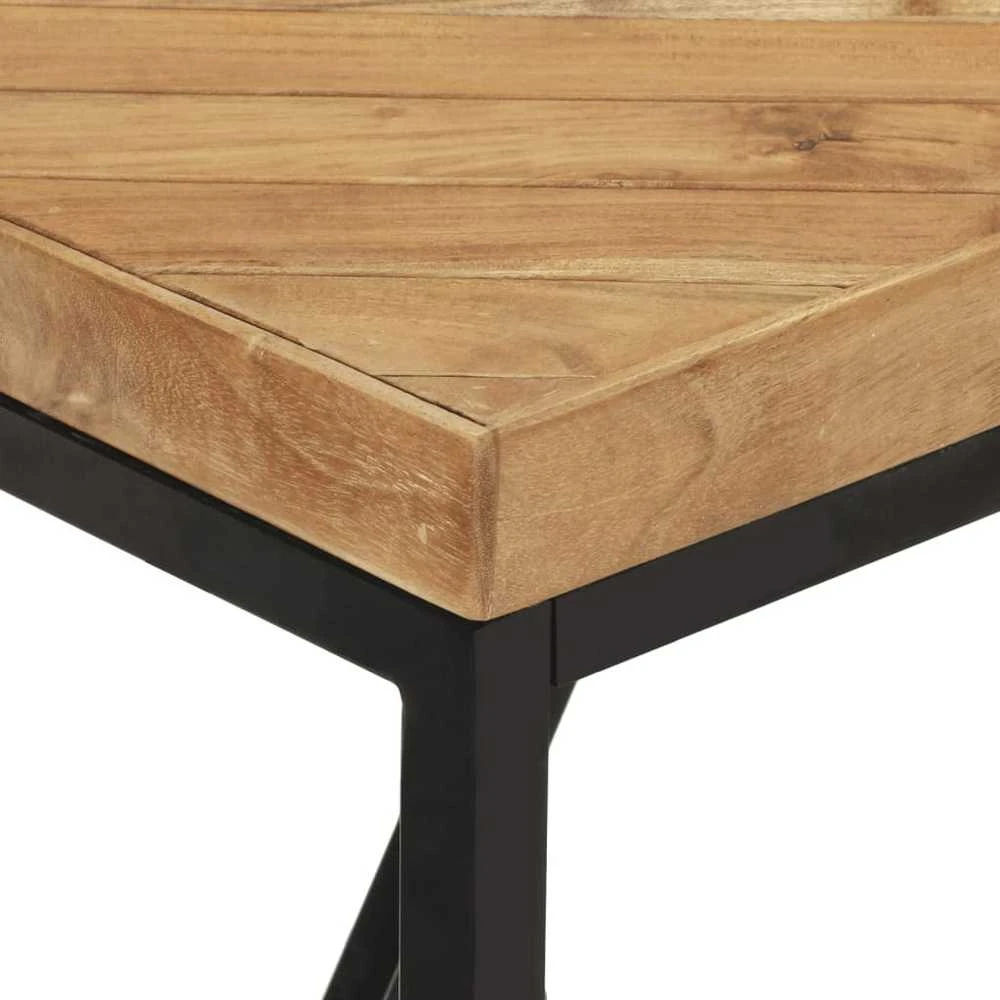 Valgomojo stalas, 120x60x76cm, akacija ir mango mediena