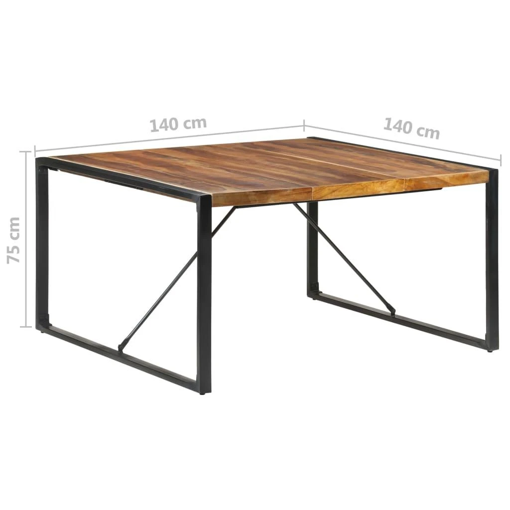Valgomojo stalas, 140x140x75cm, medienos masyvas