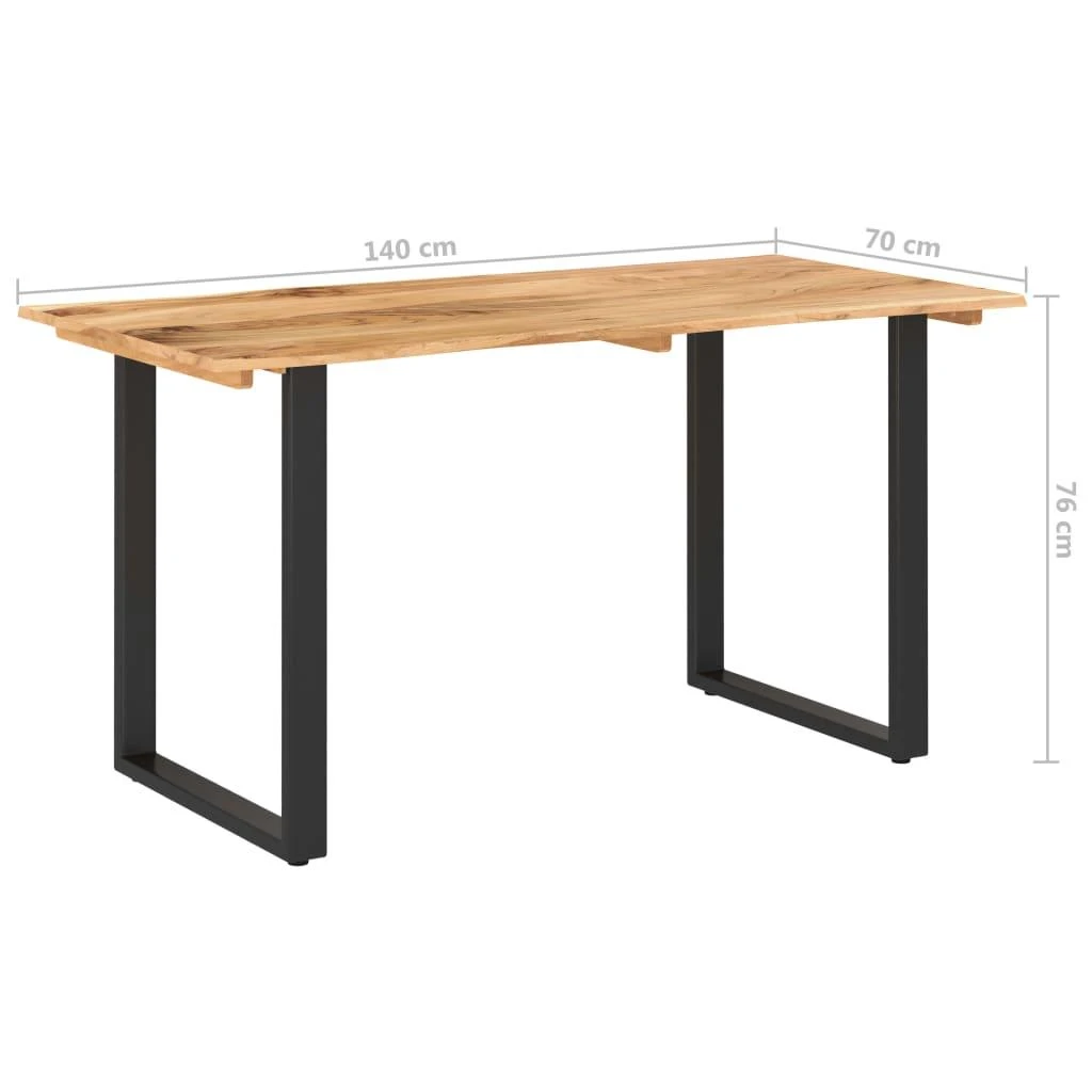 Valgomojo stalas, 140x70x76cm, akacijos medienos masyvas