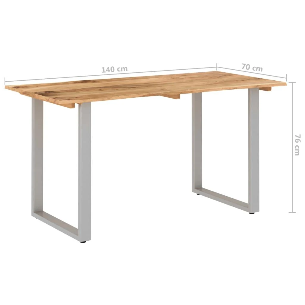 Valgomojo stalas, 140x70x76cm, akacijos medienos masyvas