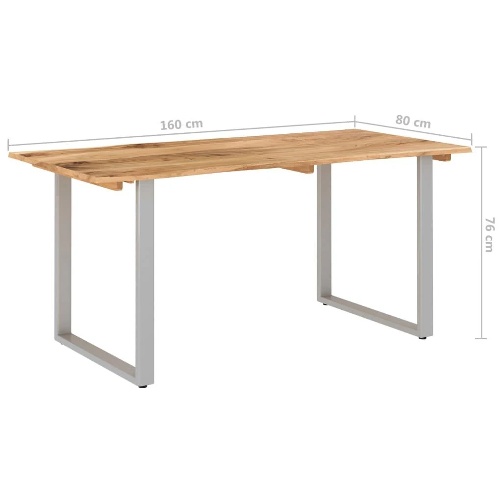 Valgomojo stalas, 154x80x76cm, akacijos medienos masyvas