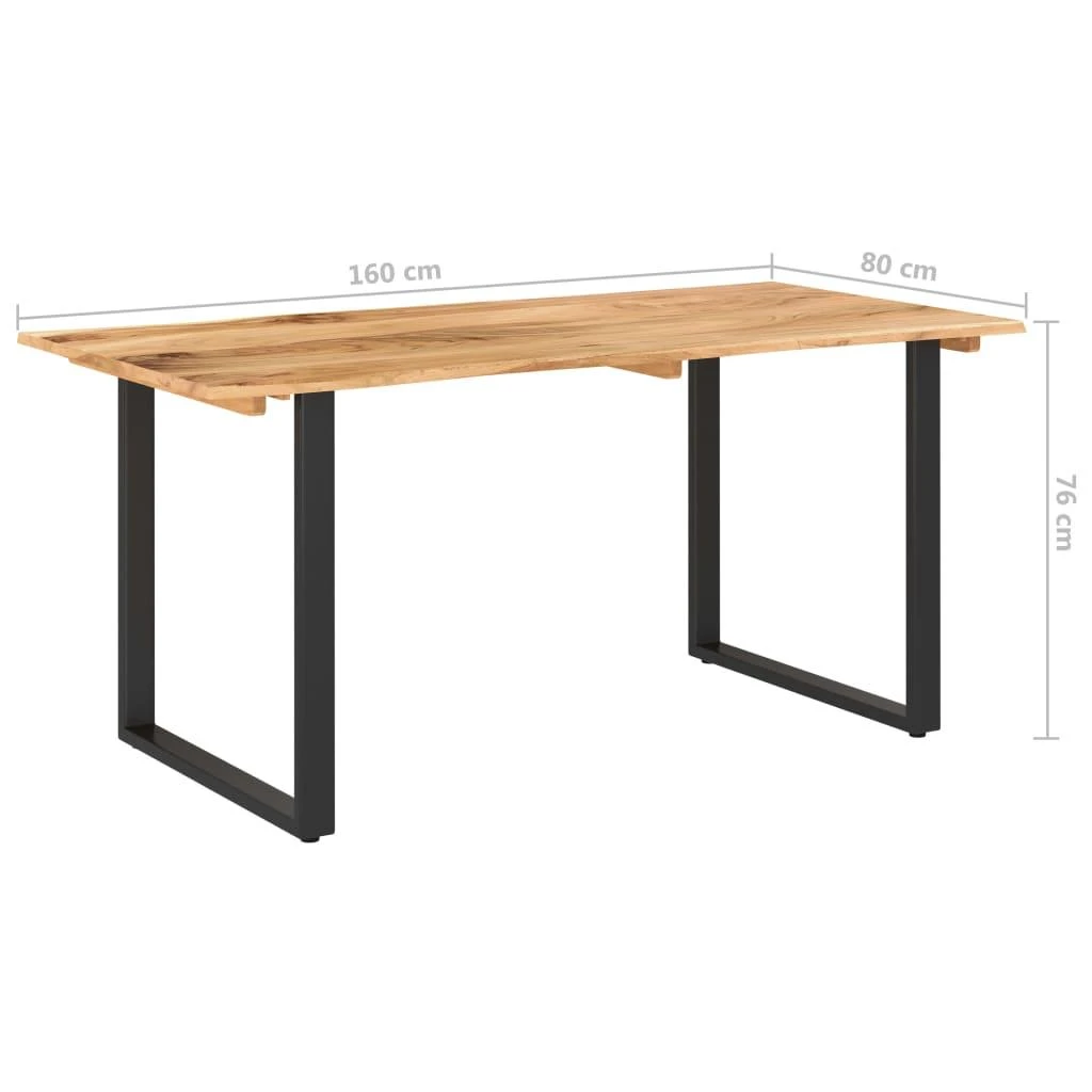 Valgomojo stalas, 154x80x76cm, akacijos medienos masyvas