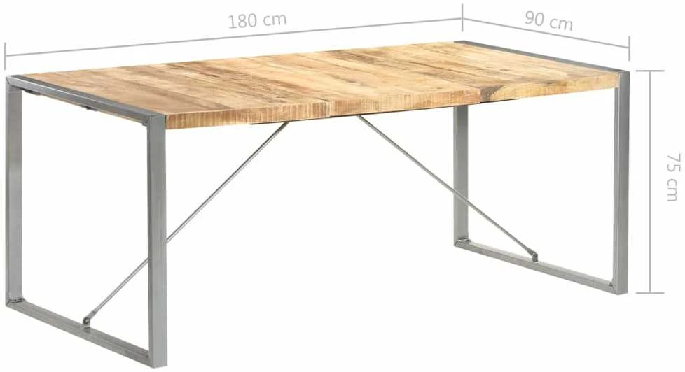 Valgomojo stalas, 180x90x75cm, mango medienos masyvas