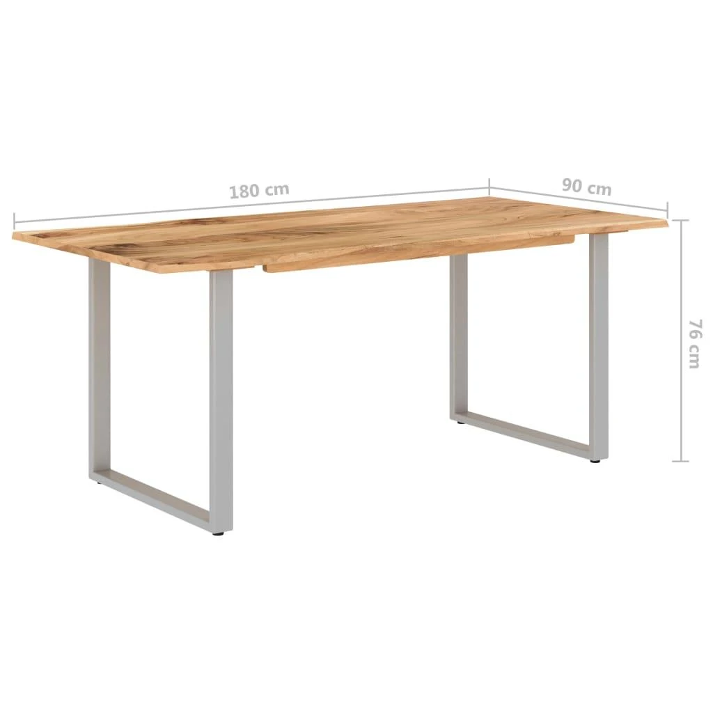 Valgomojo stalas, 180x90x76cm, akacijos medienos masyvas