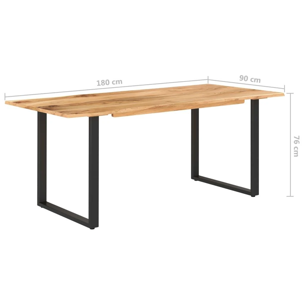 Valgomojo stalas, 180x90x76cm, akacijos medienos masyvas