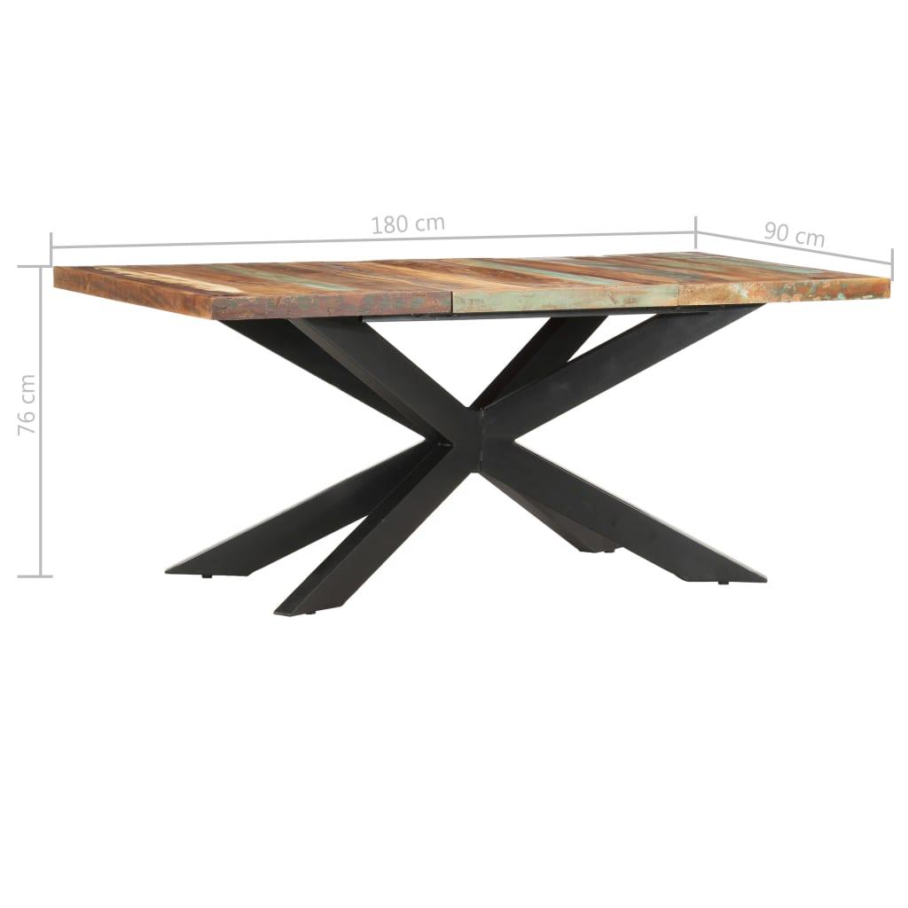 Valgomojo stalas, 180x90x76cm, perdirbtos medienos masyvas