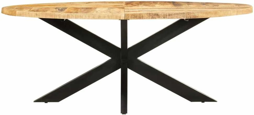 Valgomojo stalas, 200x100x75cm, neapdorota mango mediena