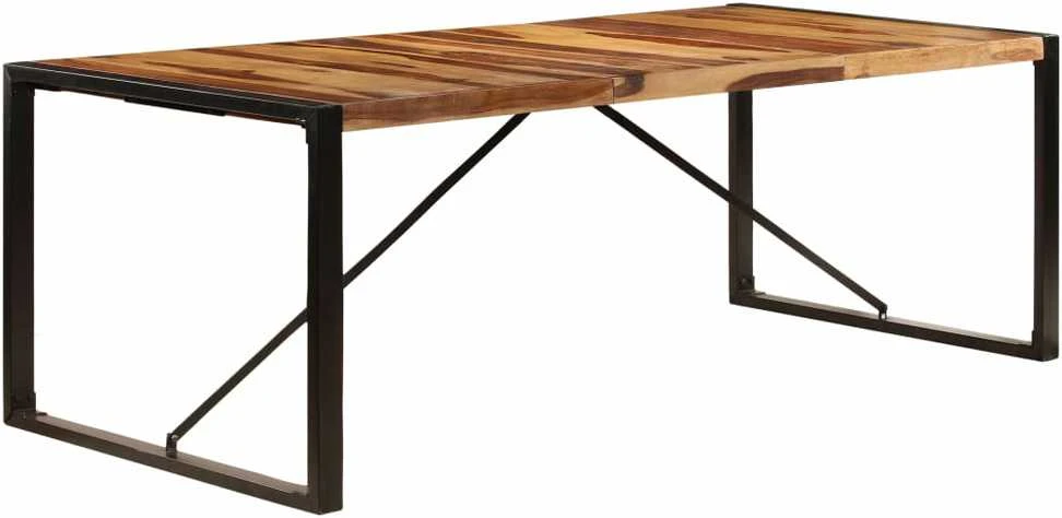 Valgomojo stalas, 220x100x75cm, rausv. dalb. medienos masyvas