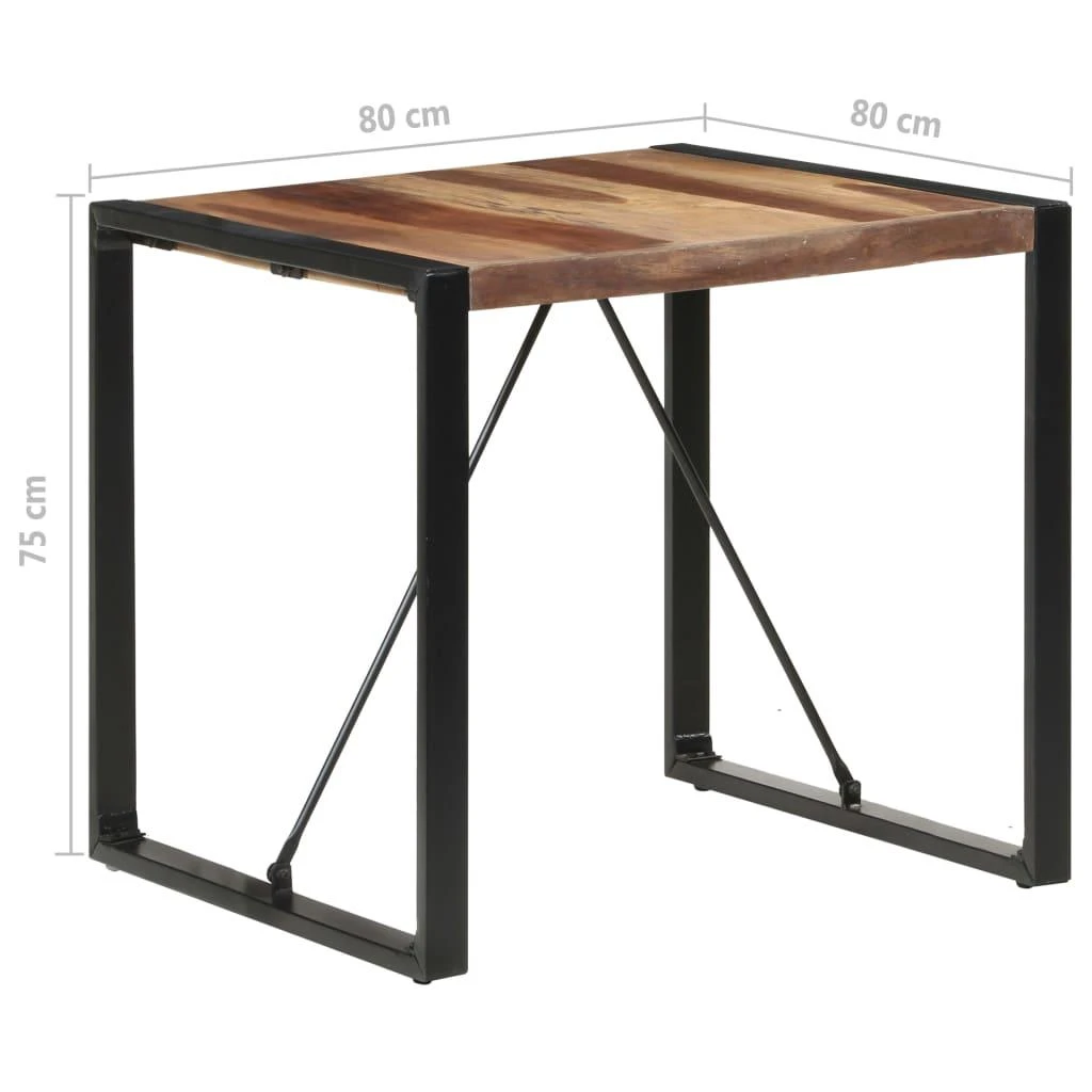 Valgomojo stalas, 80x80x75cm, medienos masyvas
