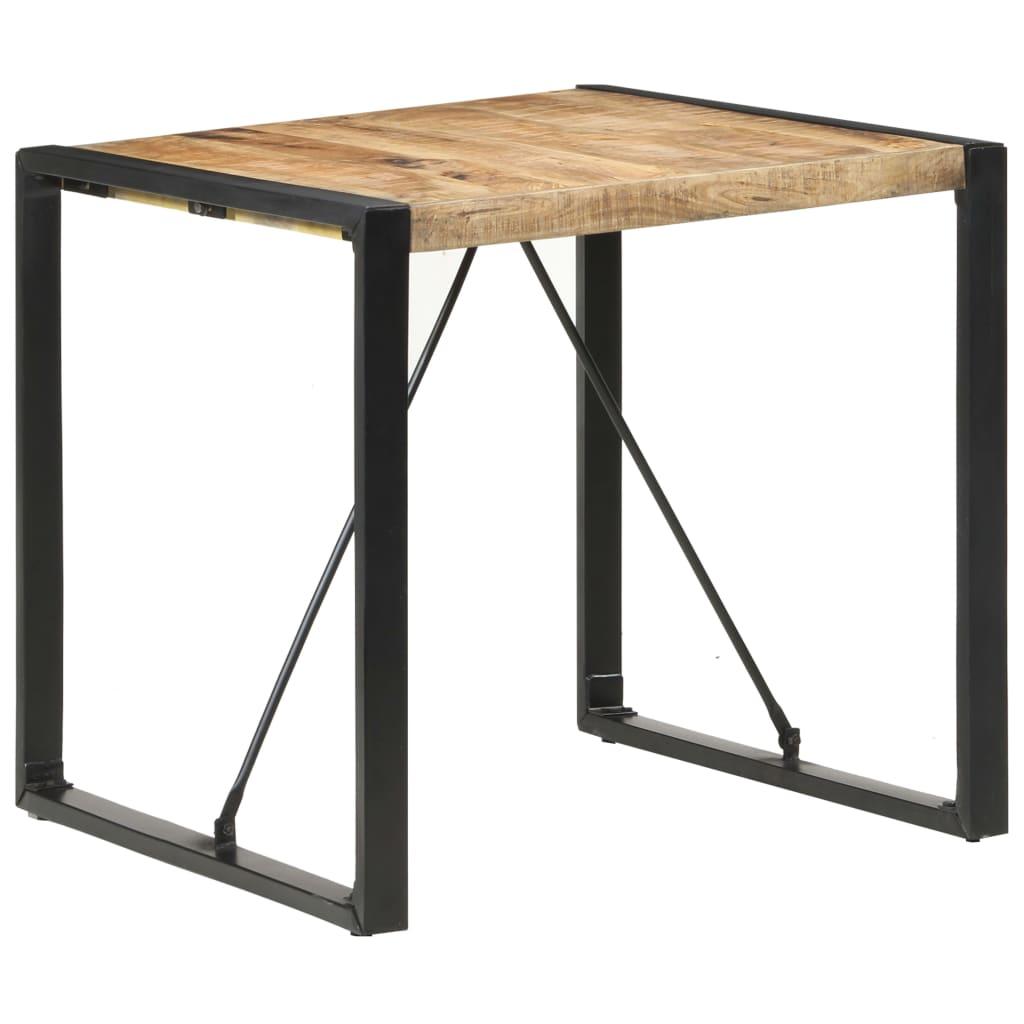 Valgomojo stalas, 80x80x75cm, neapdorota mango mediena