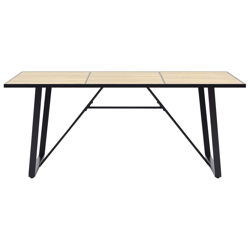 Valgomojo stalas, ąžuolo spalvos, 200x100x75cm, MDF