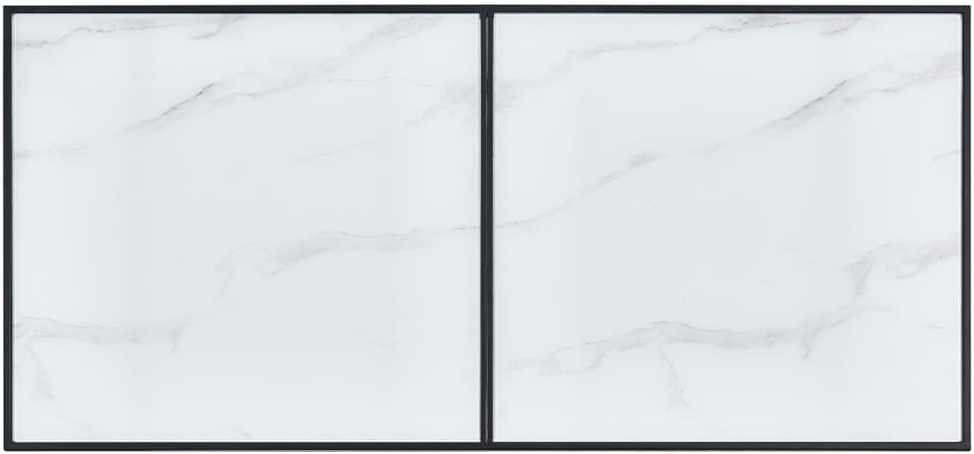 Valgomojo stalas, baltas, 160x80x75cm, grūdintas stiklas