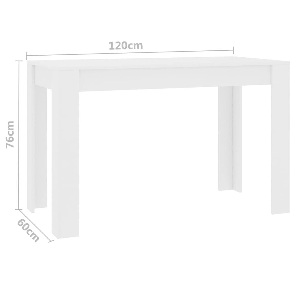 Valgomojo stalas, baltos spalvos, 120x60x76cm, apdirbta mediena