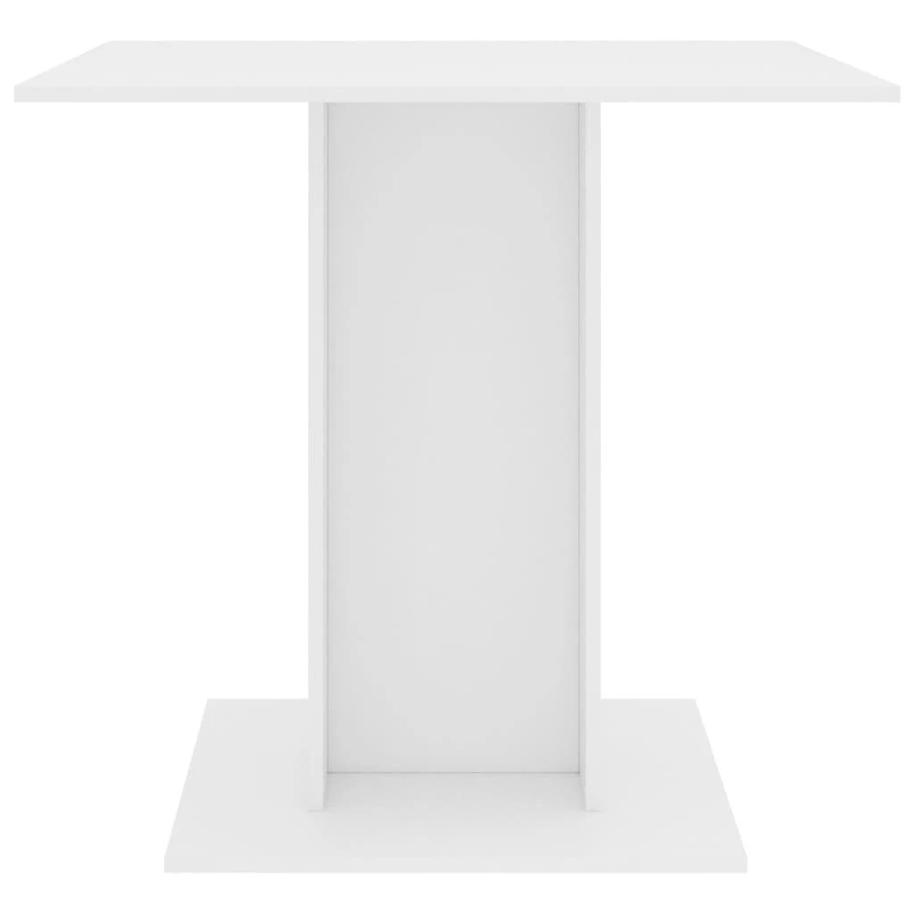Valgomojo stalas, baltos spalvos, 80x80x75 cm, apdirbta mediena