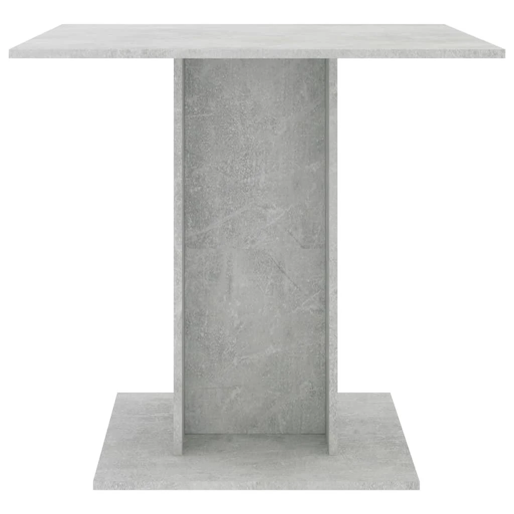 Valgomojo stalas, betono pilkas, 80x80x75 cm, apdirbta mediena