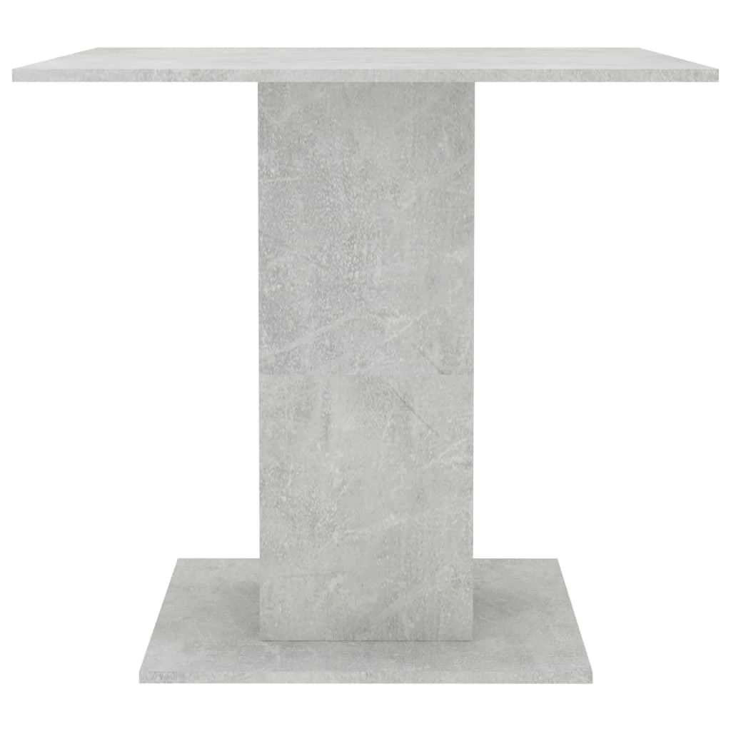 Valgomojo stalas, betono pilkas, 80x80x75 cm, apdirbta mediena