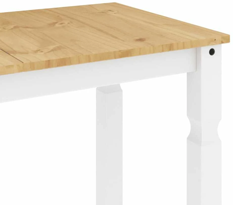 Valgomojo stalas Corona, baltas, 112x60x75cm, pušies masyvas