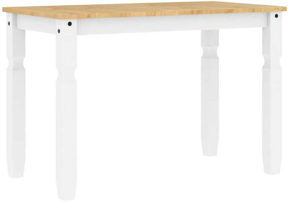 Valgomojo stalas Corona, baltas, 112x60x75cm, pušies masyvas
