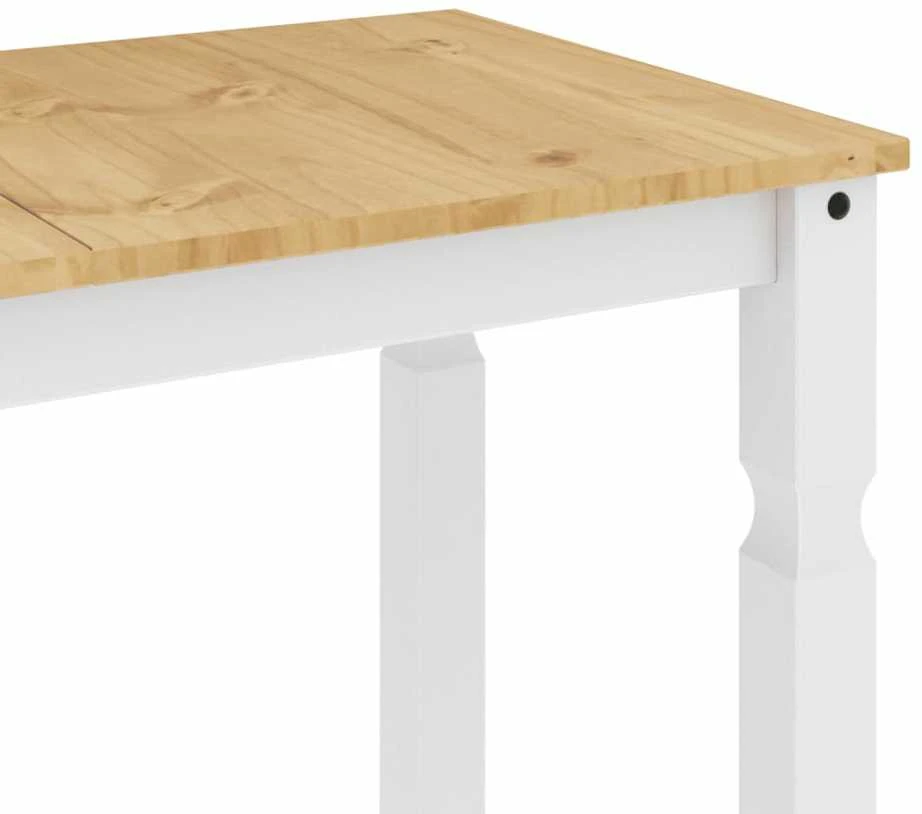 Valgomojo stalas Corona, baltas, 180x90x75cm, pušies masyvas