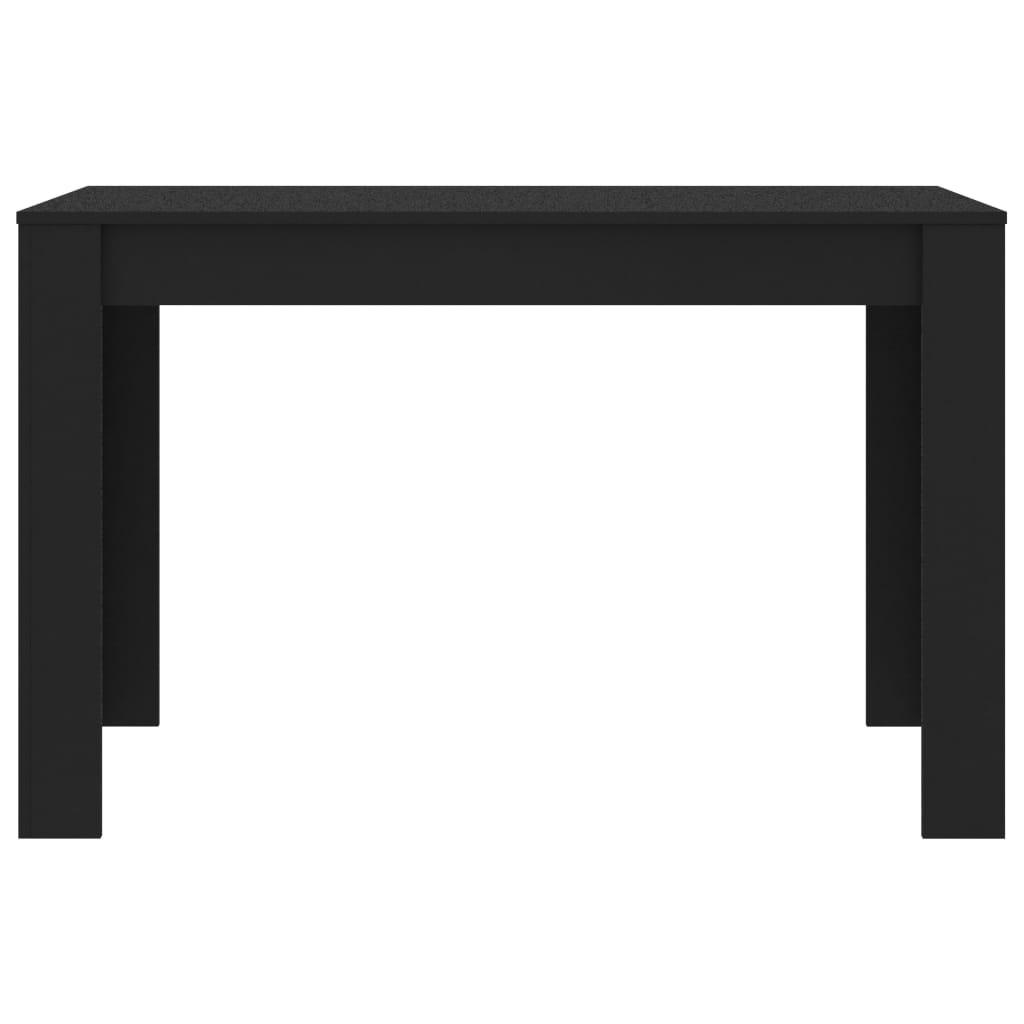 Valgomojo stalas, juodos spalvos, 120x60x76cm, apdirbta mediena