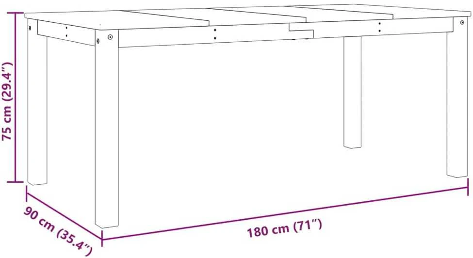 Valgomojo stalas Panama, 180x90x75cm, pušies medienos masyvas