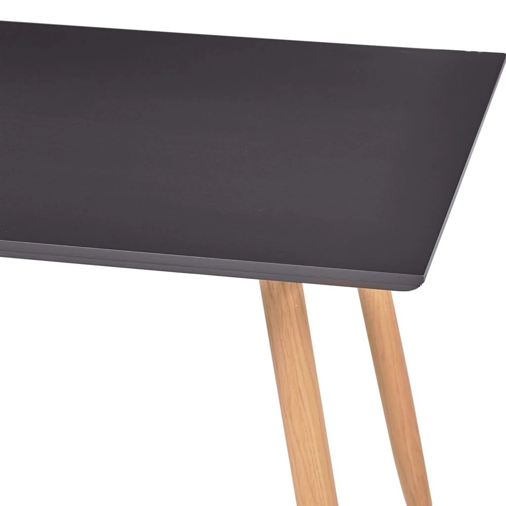 Valgomojo stalas, pilkos ir ąžuolo spalvos, 120x60x74cm, MDF
