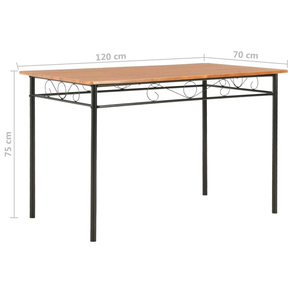 Valgomojo stalas, rudos spalvos, 120x70x75cm, MDF