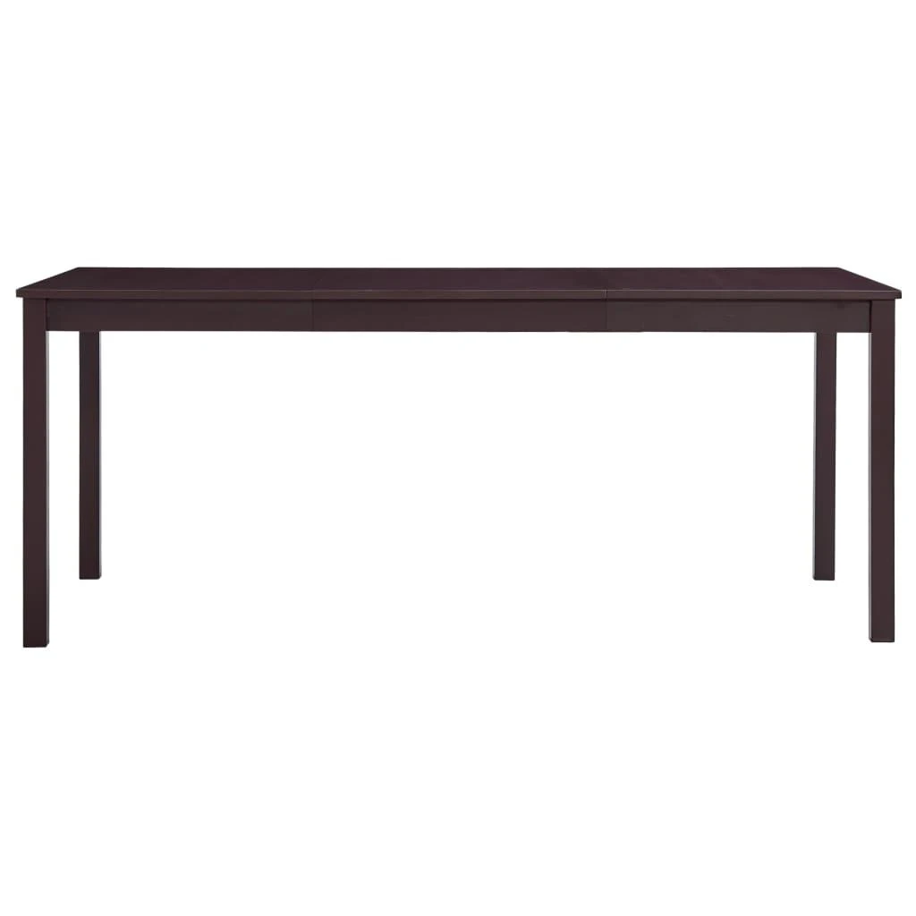 Valgomojo stalas, tams. rud. sp., 180x90x73cm, puš. med. mas.