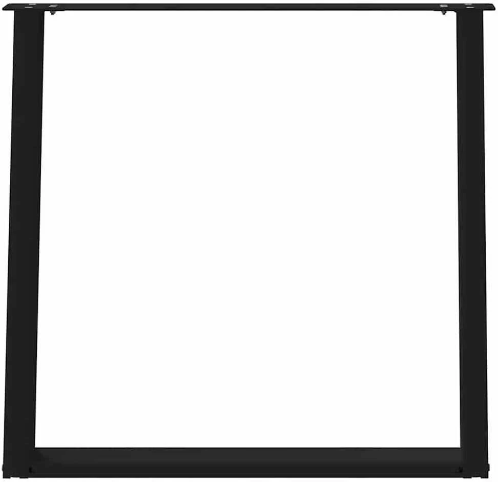 Valgomojo stalo kojelės, 2 vnt., juoda, 80x(72-73)cm, plienas