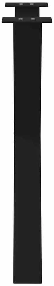 Valgomojo stalo kojos, 2 vnt., juodos, 80x(72-73) cm, plienas, X formos