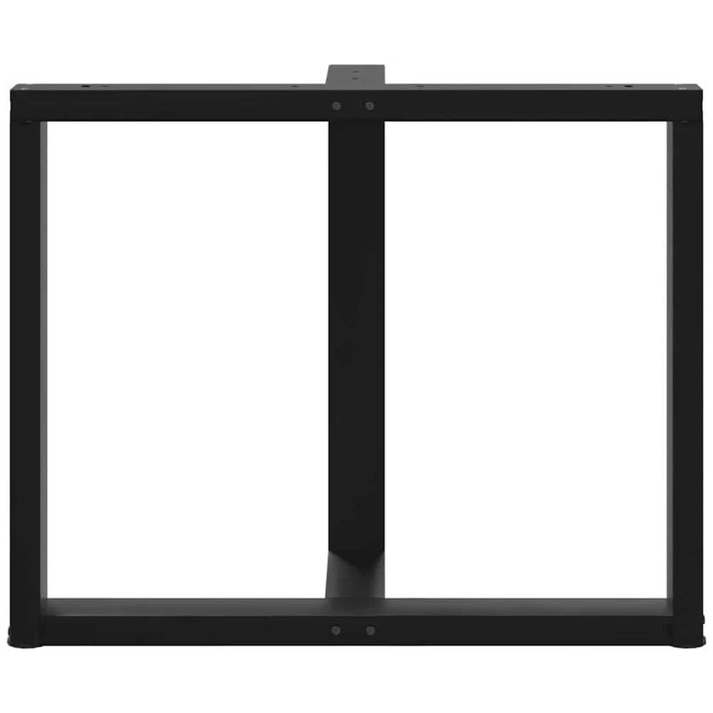 Valgomojo stalo kojelės, 2 vnt., juodos, 90x35x(72-73) cm, plienas