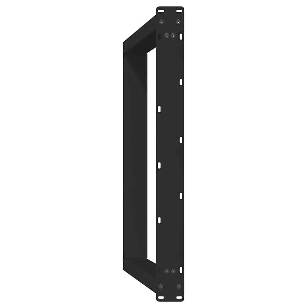Valgomojo stalo kojelės, U formos, 2 vnt., juoda, 100x(72-73)cm