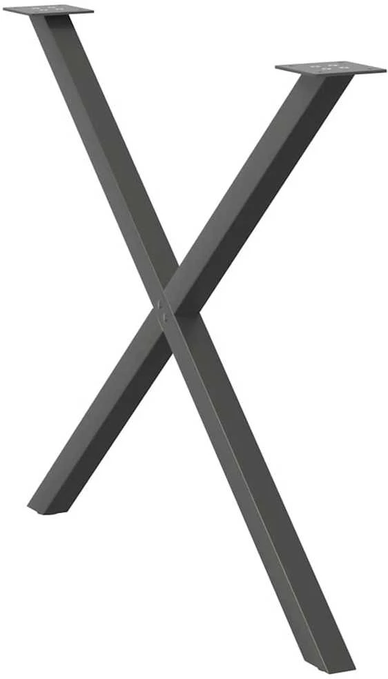 Valgomojo stalo kojos, 2 vnt., antracito spalvos, 90x(72-73) cm, plienas