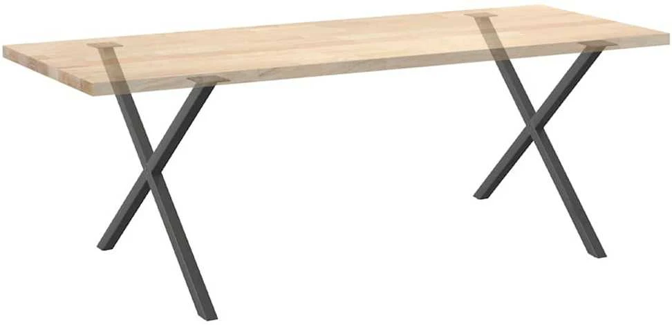 Valgomojo stalo kojos, 2 vnt., antracito spalvos, 90x(72-73) cm, plienas