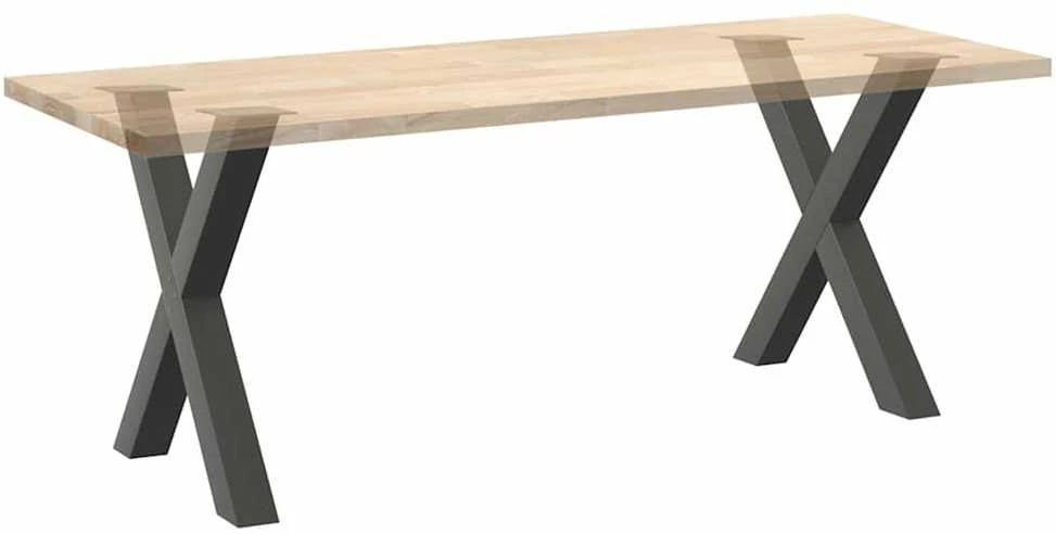 Valgomojo stalo kojelės, X formos, 2 vnt., 70x(72-73) cm