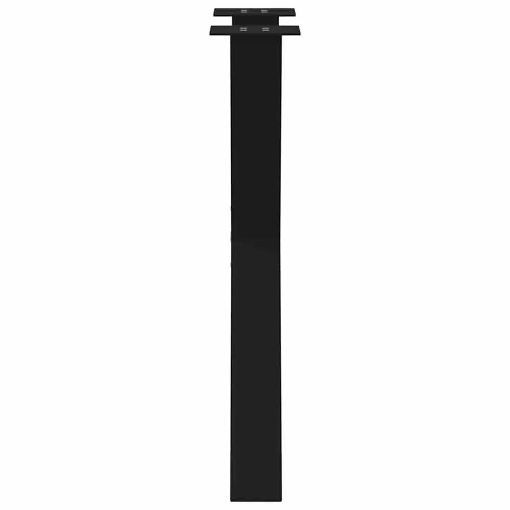 Valgomojo stalo kojos, X formos, 2 vnt., juodos, 50x(72-73) cm, plienas